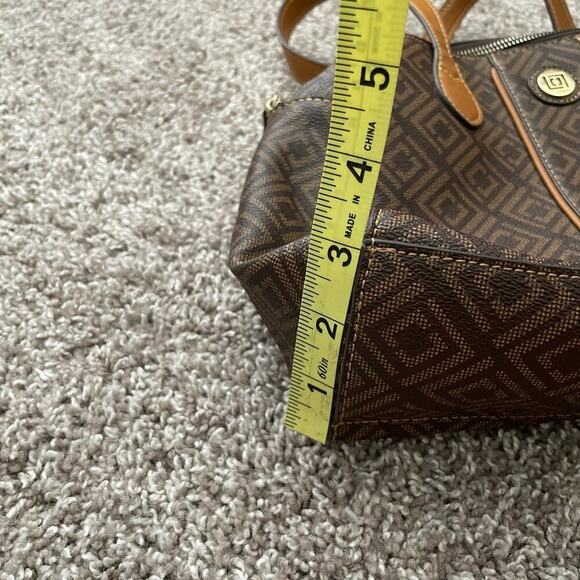 Liz Clayborne Geometric Brown Medium Envelope Handbag Shoulder Purse with Straps - Picture 5 of 13